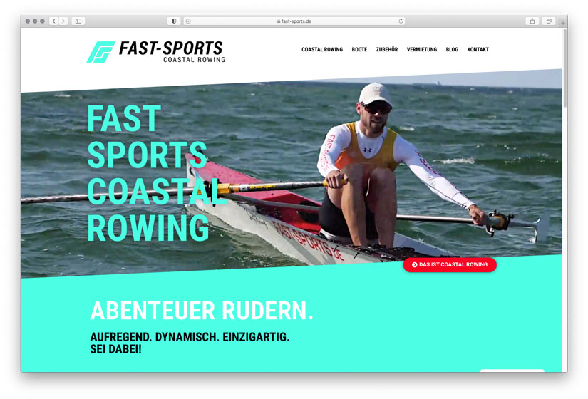 Image-Website für den Rudersport-Anbieter Fast Sports